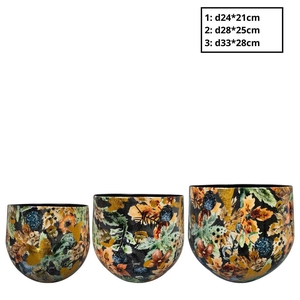 Metal Berry pot S/3 d33*28cm