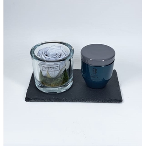 Geschenk met glas lgrijs