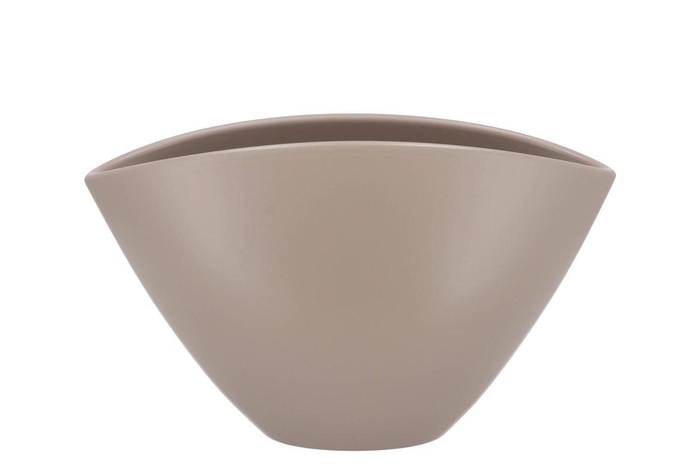 <h4>Ceramic Taupe Matt Pot Orchid 28x17cm</h4>