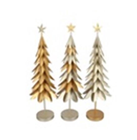 <h4>Evy Cozy Gold Xmas Tree Metal Ass 30x116cm</h4>