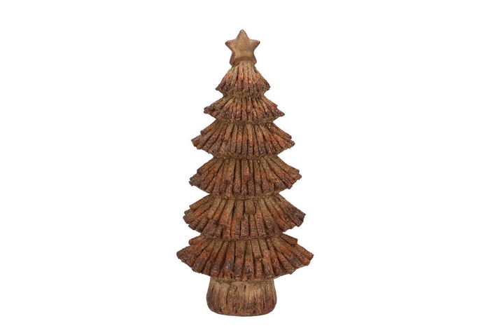 <h4>Wonderland Scottish Brown Tree Star 14x10x28cm</h4>