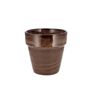 Ebbi Moss Brown Pot Glaze 14x14cm Nm