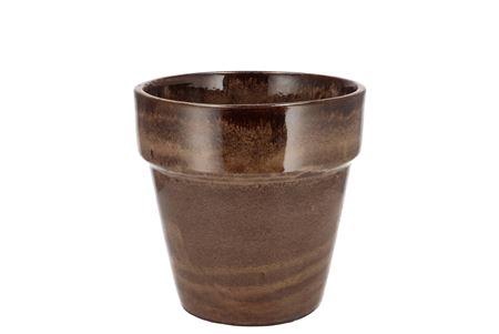 <h4>Ebbi Moss Brown Pot Glaze 14x14cm Nm</h4>