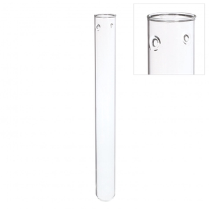 Glass Tube+2holes d03*28cm