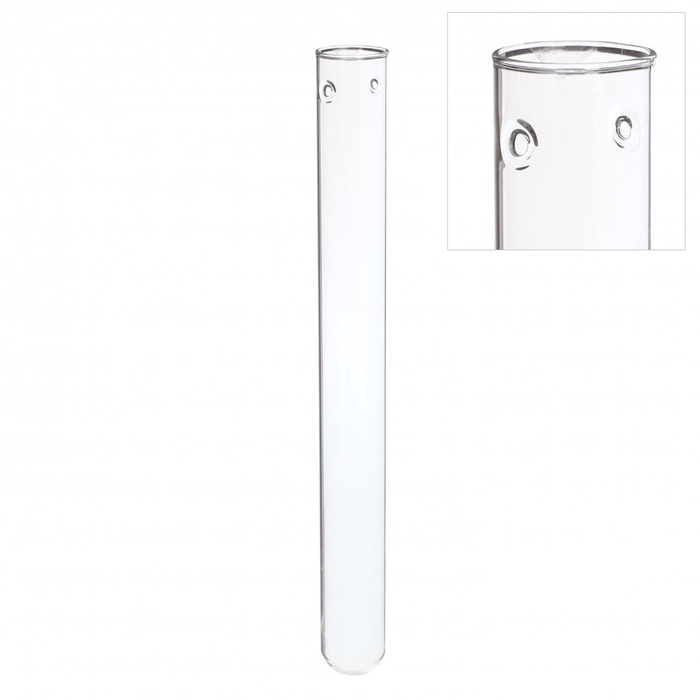 Glass Tube+2holes d03*28cm