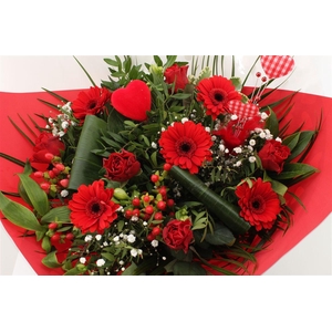 Boeket Roos Groot Rood Valentijn