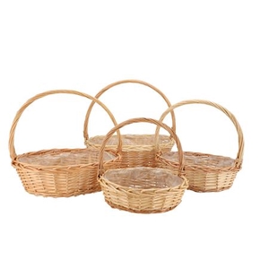 Wicker Basket Ruby With Handle Natural 45x42x38cm