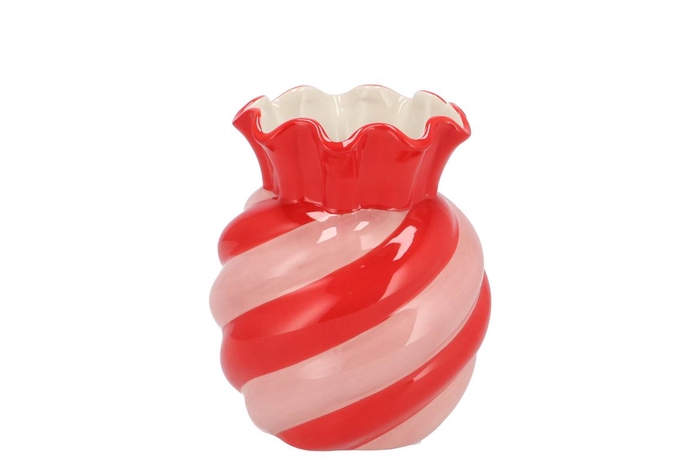 <h4>Sweety Dutch Red/pink Vase Candy 13x13x16cm</h4>