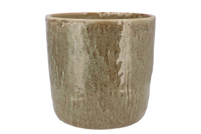 <h4>Iron Stone Sand Glazed Pot 21x19cm</h4>