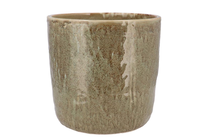 <h4>Iron Stone Sand Glazed Pot 21x19cm</h4>