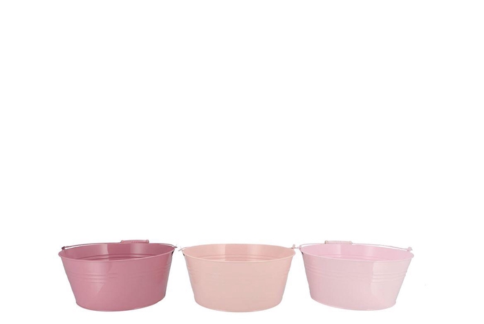 Zinc Summer Pink Mix Basic Bowl Ass 22x10x18cm