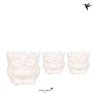 Kolibri Home Owl pot white