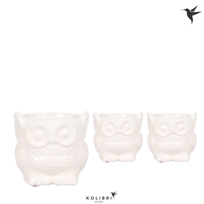 <h4>Kolibri Home Owl pot white</h4>