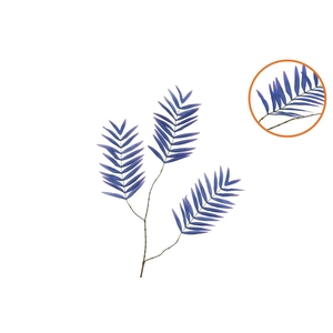 Silk Palm Leaf Blue 87cm Nm