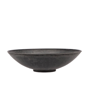 Melamine Grey Bowl Round 25x7cm