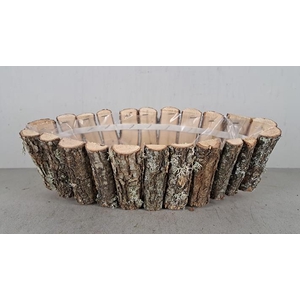 Planter Oak Oval 40x18x12cm