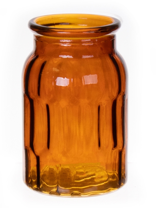 <h4>DF02-700031100 - Vase Ross d8.5/10xh15.5 amber</h4>