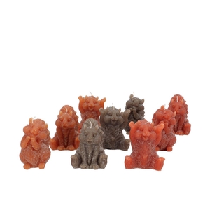 Candle Frosty Squirrel Scottish Brown Mix Ass 8x9cm