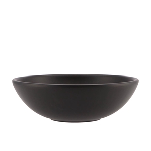 Vinci Matt Black Bowl Low 25x8cm