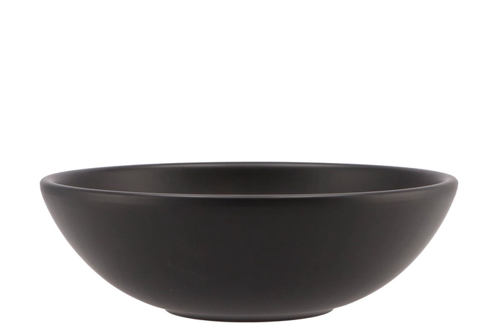 <h4>Vinci Matt Black Bowl Low Sphere Shaded 25x8cm</h4>