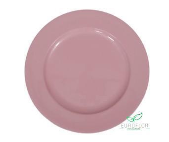 PLASTIC PLATE PINK D28