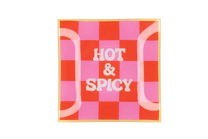 <h4>Plate Square Hot & Spicy 18x18x2cm</h4>