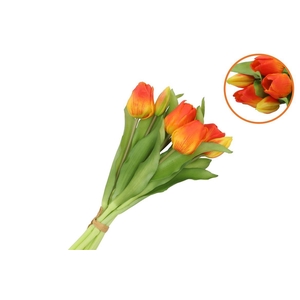 Silk Tulip Bouquet 7x Sunshine 17x30cm Nm