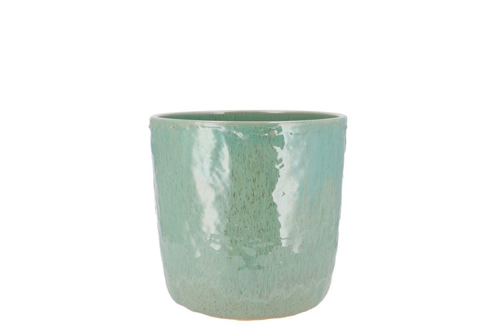 <h4>Iron Stone Aqua Green Pot 9x9x8cm Nm</h4>
