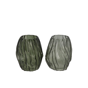 Marly Green Vase Structure Ass 13x13x16cm