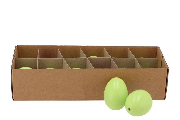 <h4>Eggs Kippen Lichtgroen Per 12 5x6cm</h4>