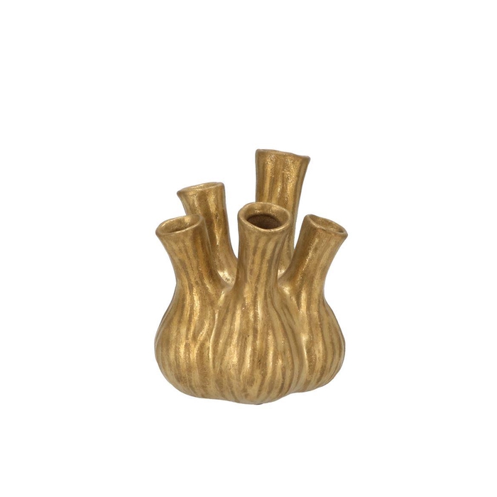 <h4>Aglio Gold Vase 13x16cm</h4>