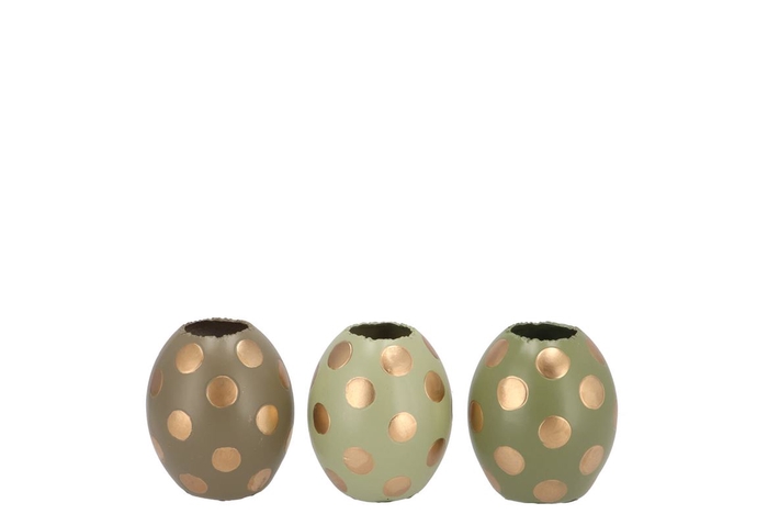 <h4>Easter Eggs Dots Summer Green Mix Vase Ass 9x9x10cm</h4>