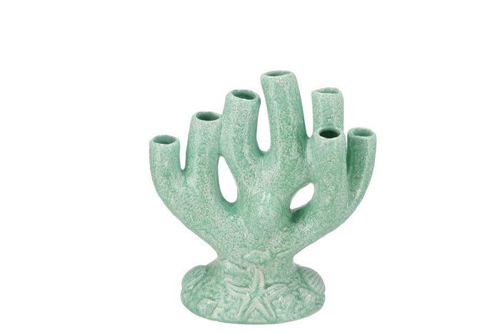 <h4>Shella Green Vase Coral 27x25x30cm</h4>