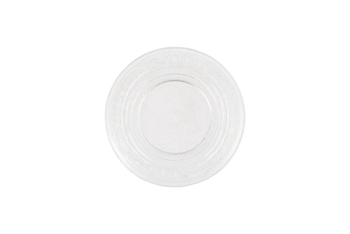 <h4>Dayah Transparent Glass Plate 20x2cm</h4>