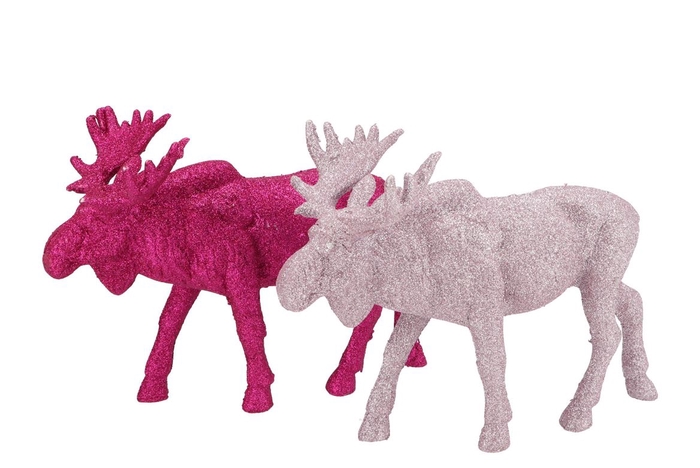 Sparkle Fuchsia/pink Moose Ass 27x9x21cm