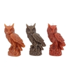 Candle Frosty Sitting Owl Scottish Brown Mix 7x17cm