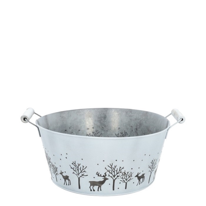 <h4>Christmas Zink Winter tray d25*11cm</h4>