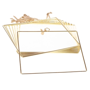 Square 20cm Metal Small 10pc Gold