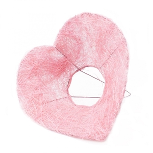 Mothersday Bouquetholder heart sisal 20cm