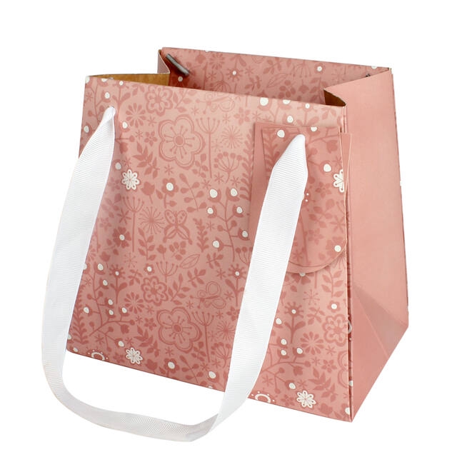 <h4>Bag Sweet Flowers kraft 19.5x11xH18cm pink 20/bag</h4>
