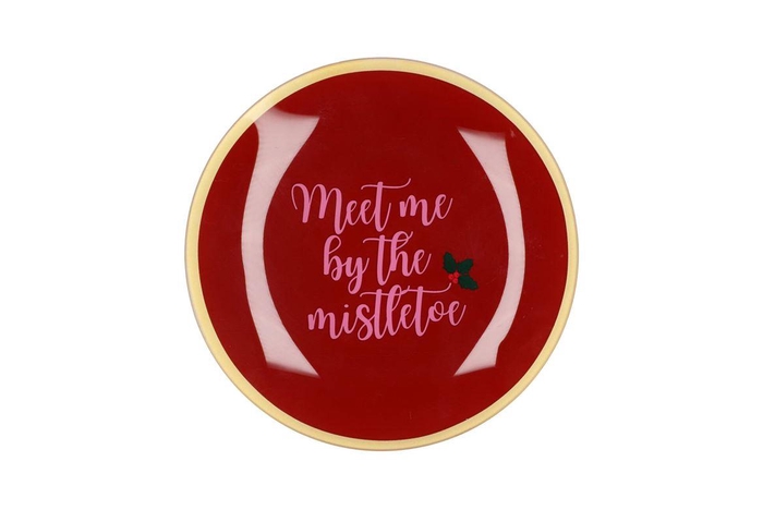 Plate Round Meet Me By 18x18x2cm