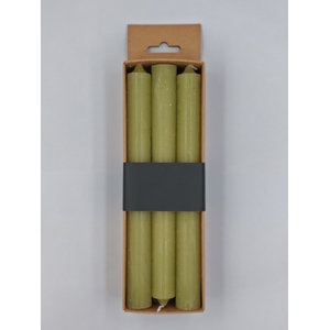 DF11-731275300 - Set/6 Dinner candle Lucian d2.2xh20 rustic green