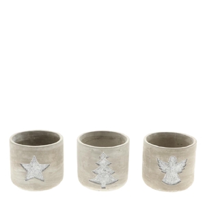 Christmas Xmas pot d13*12cm ass.