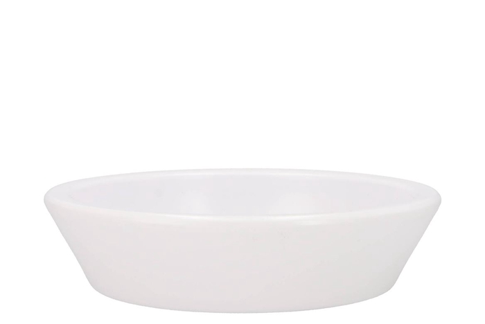 <h4>Ceramic Bowl Mat Wit Low Round 25x6cm</h4>