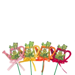 Pick watering can 7,2x5,6cm+20cm stick mix.24pcs