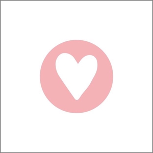 Mothersday Sticker 25mm x500 Heart