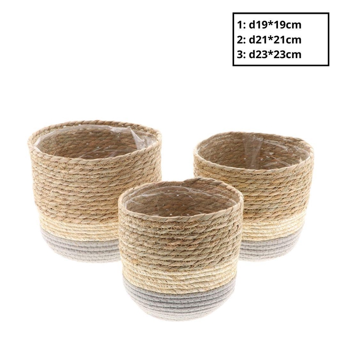 <h4>Manden sets Nora pot S/3 d23*23cm</h4>