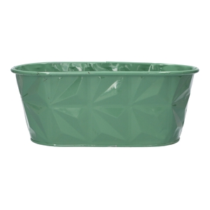 DF04-666775300 - Planter Zinna oval 27x13.7x11 jade green