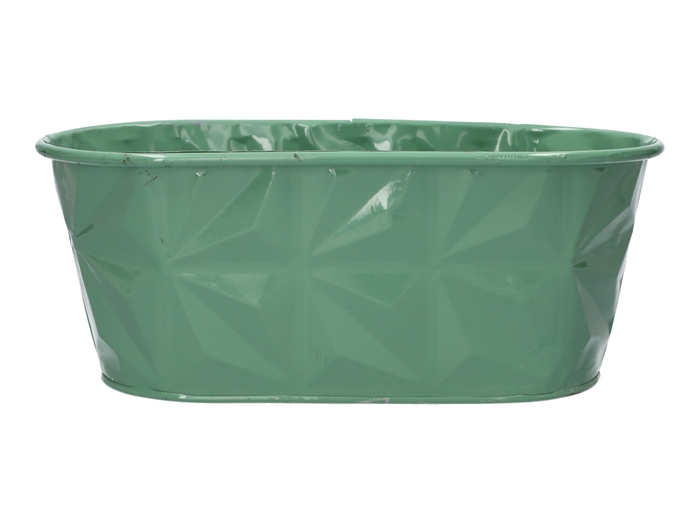 <h4>DF04-666775300 - Planter Zinna oval 27x13.7x11 jade green</h4>