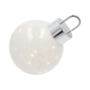 Deco Ball Glass Twinkle Led D30 White